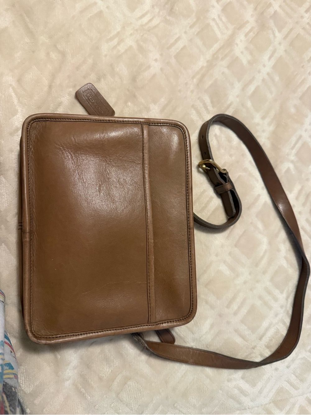 Coach Tan Leather Shoulder Bag